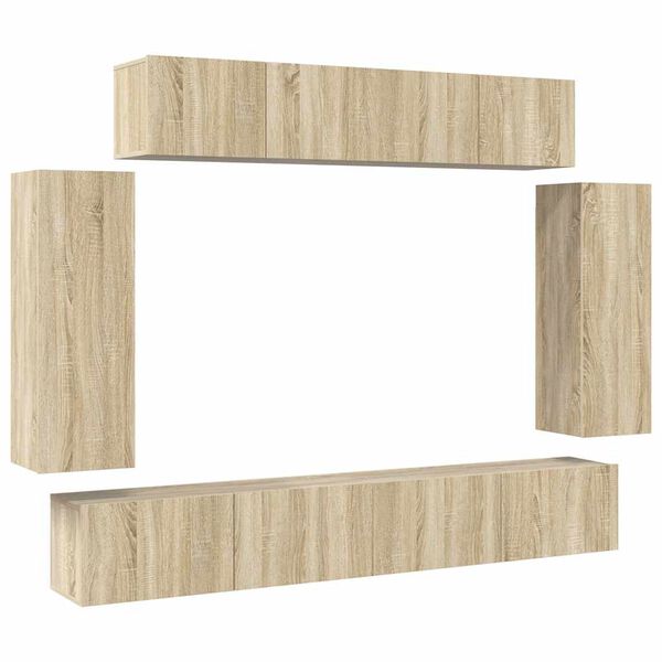 vidaXL Ensemble de meuble TV 6 pcs Chêne sonoma Bois d'ingénierie