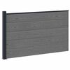vidaXL Panneau de cl&ocirc;ture WPC et Aluminium Gris