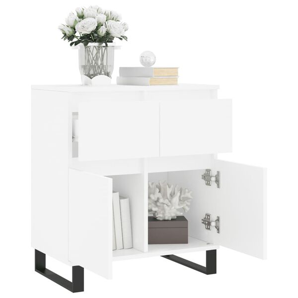 vidaXL Buffet Blanc 60x35x70 cm Bois d'ing&eacute;nierie