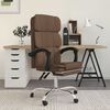 vidaXL Fauteuil inclinable de bureau Marron Tissu
