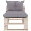 vidaXL Salon palette de jardin 6 pcs avec coussins bois de pin