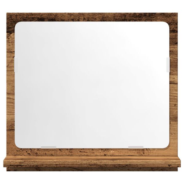 vidaXL Armoire à miroir de salle de bain vieux bois bois d'ingénierie