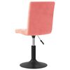 vidaXL Chaises pivotantes à manger lot de 4 rose velours