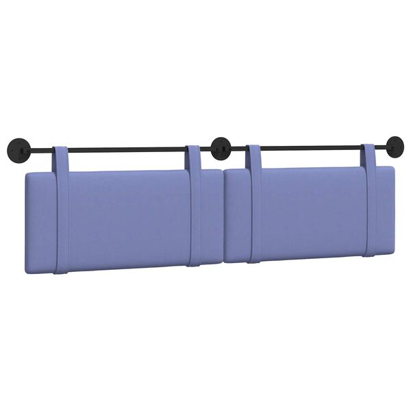 vidaXL T&ecirc;te de lit suspendue Uni Bleu denim 170 x 55 x 5 cm tissu