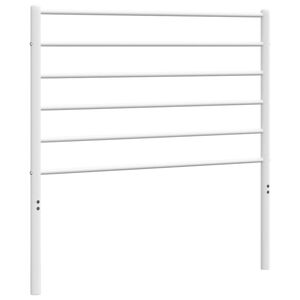 vidaXL T&ecirc;te de lit de remplacement m&eacute;tal blanc 80 cm