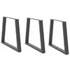 vidaXL Pieds de table &agrave; manger en V 3 pi&egrave;ces Anthracite 70 x (72-73,3) cm Acier