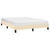 vidaXL Cadre de lit sans matelas crème 140x190 cm tissu