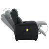 vidaXL Fauteuil de massage Gris foncé Tissu