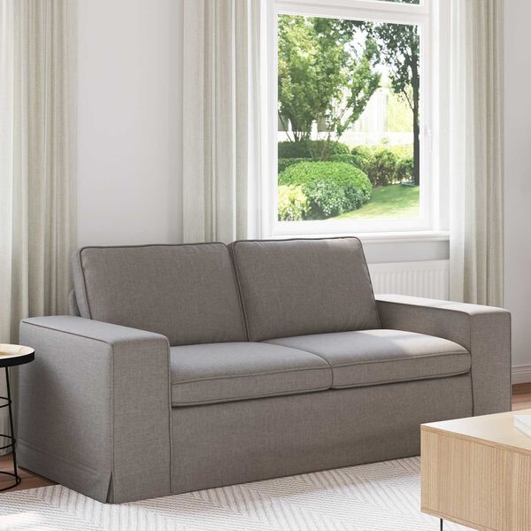 vidaXL Canap&eacute; 140cm Taupe M&eacute;tал