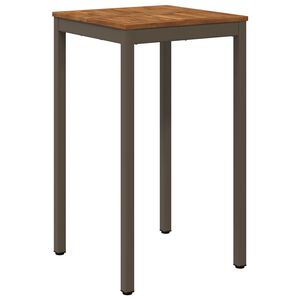vidaXL Table de Bar de Jardin Naturel et caf&eacute; 60 x 60,5 x 105 cm