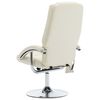 vidaXL Fauteuil de massage avec repose-pied blanc cr&egrave;me similicuir