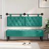vidaXL T&ecirc;te de lit suspendue Turquoise 130 x 55 x 7 cm Velours