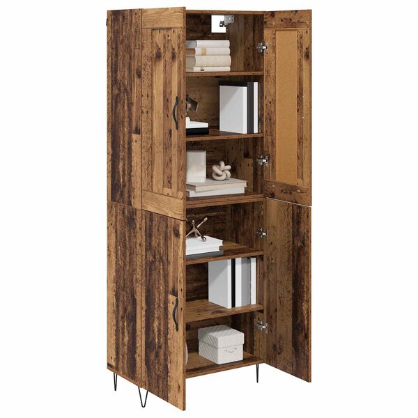 vidaXL Haut Armoire Bois Ancien 69,5 x 34 x 180 cm Bois d'ing&eacute;nierie