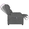 vidaXL Fauteuil inclinable &eacute;lectrique Gris fonc&eacute; Tissu