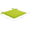 vidaXL Ensemble de bistro 3 pcs avec coussins vert vif Bois de teck