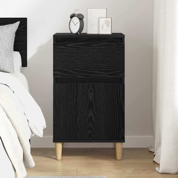 vidaXL Cabinet de chevet Ch&ecirc;ne noir 40 x 35 x 70 cm Bois d'ing&eacute;nierie