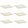vidaXL Coussins de chaise jardin lot de 6 crème 40x40x4cm tissu oxford