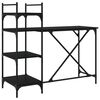 vidaXL Bureau d'ordinateur avec &eacute;tag&egrave;res noir 120x47x109 cm
