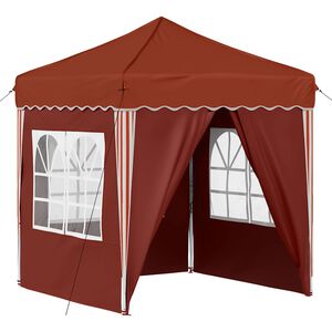 vidaXL Tente de f&ecirc;te pop-up Terre cuite 195 x 195 x 245 cm