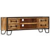 vidaXL Meuble TV avec tiroirs 120x30x40 cm Bois massif de manguier