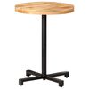 vidaXL Table de bistro Ronde &Oslash;60x75 cm Bois de manguier brut
