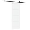 vidaXL Porte coulissante ORKDAL Blanc et Noir 78 x 211 cm Pin massif