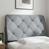 vidaXL Coussin de t&ecirc;te de lit gris clair 90 cm tissu