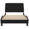 vidaXL Cadre de lit sans matelas noir 100x200 cm tissu