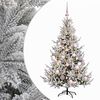 vidaXL Sapin de No&euml;l artificiel avec boules 150 cm 150 LED Blanc chaud