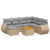 vidaXL Salon de jardin avec coussins 8 pcs beige r&eacute;sine tress&eacute;e
