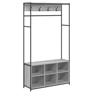 vidaXL Portemanteau avec banc &agrave; chaussures Sonoma gris