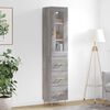 vidaXL Buffet haut Sonoma gris 34,5x34x180 cm Bois d'ingénierie
