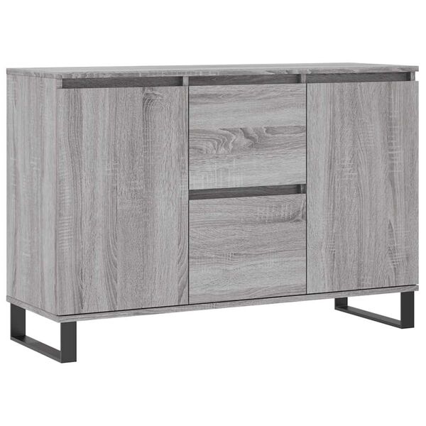 vidaXL Buffet sonoma gris 101,5x35x70 cm bois d'ing&eacute;nierie