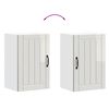 vidaXL Armoire murale de cuisine Lucca blanc brillant bois ing&eacute;nierie