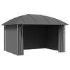 vidaXL Tonnelle avec parois lat&eacute;rales et toit arqu&eacute; 3x4 m Anthracite
