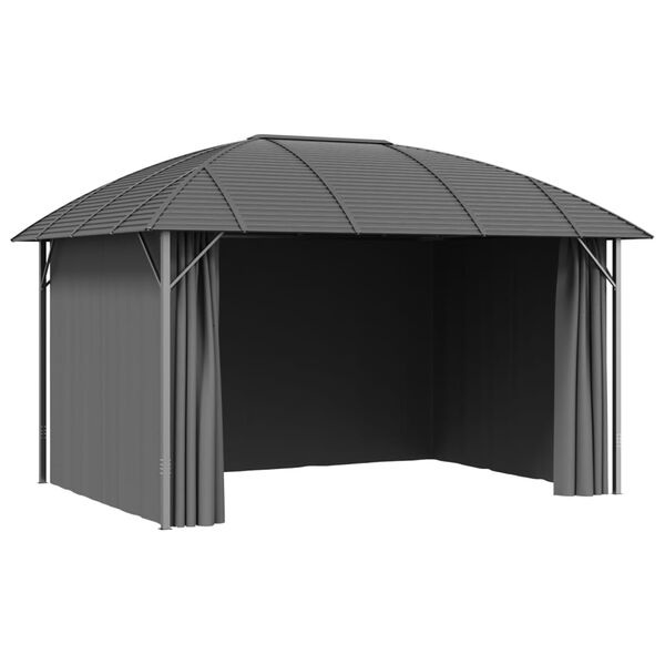 vidaXL Tonnelle avec parois lat&eacute;rales et toit arqu&eacute; 3x4 m Anthracite