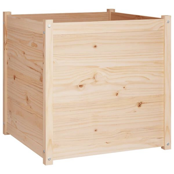 vidaXL Jardinière d'extérieur 70x70x70 cm bois de pin massif