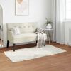 vidaXL Tapis en fausse Tafalla Blanc 60 x 110 cm Polyester