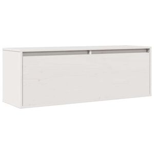 vidaXL Armoire murale Blanc 100x30x35 cm Bois de pin massif