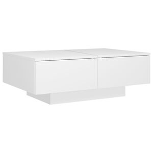 vidaXL Table basse Blanc 90x60x31 cm Agglom&eacute;r&eacute;