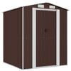 vidaXL Abri de jardin Marron fonc&eacute; 192x191x223 cm M&eacute;tal galvanis&eacute;