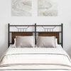 vidaXL T&ecirc;te de lit de remplacement ch&ecirc;ne marron 120 cm bois d'ing&eacute;nierie et acier