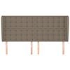 vidaXL T&ecirc;te de lit avec oreilles Taupe 183x23x118/128 cm Tissu
