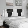 vidaXL Coussin de t&ecirc;te de lit Viana blanc et noir 180 cm similicuir