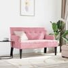 vidaXL Banc Chesterfield Rose 112 x 65.5 x 75 cm Velours