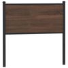 vidaXL T&ecirc;te de lit de remplacement ch&ecirc;ne marron 75 cm bois d'ing&eacute;nierie et acier