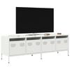 vidaXL Meuble TV blanc 135x39x43,5 cm acier laminé à froid
