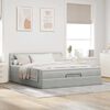 VidaXL Cadre de lit ottoman avec matelas gris clair 200x200 cm velours