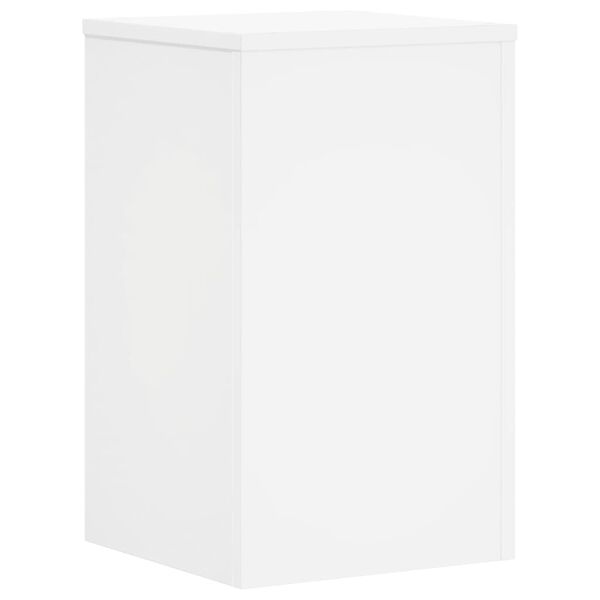 vidaXL Supports pour plantes 2 pcs blanc 30x30x50 cm bois d'ing&eacute;nierie