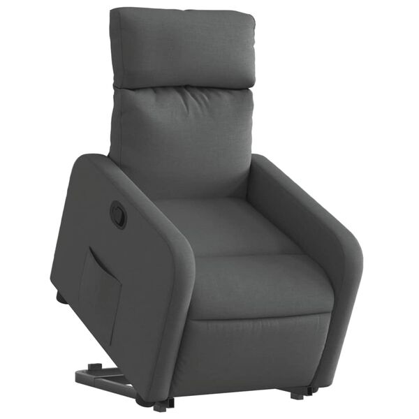 vidaXL Fauteuil inclinable Gris fonc&eacute; Tissu